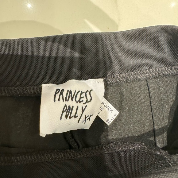 Princess Polly Black tie-up skirt size 2 - Picture 2 of 3